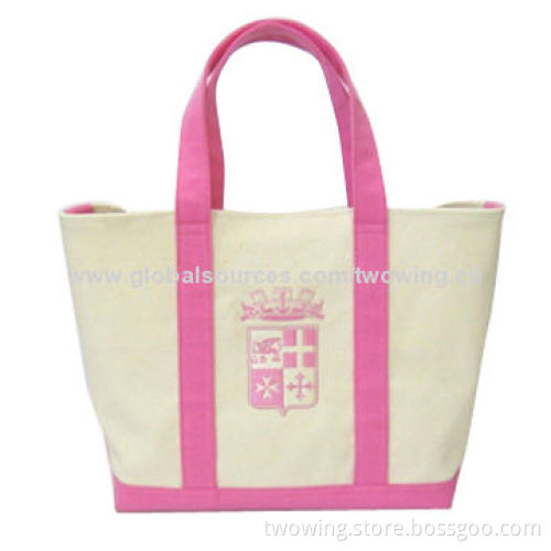 Tote Bag with Cotton Canvas Fabric, Canvas Webbing
